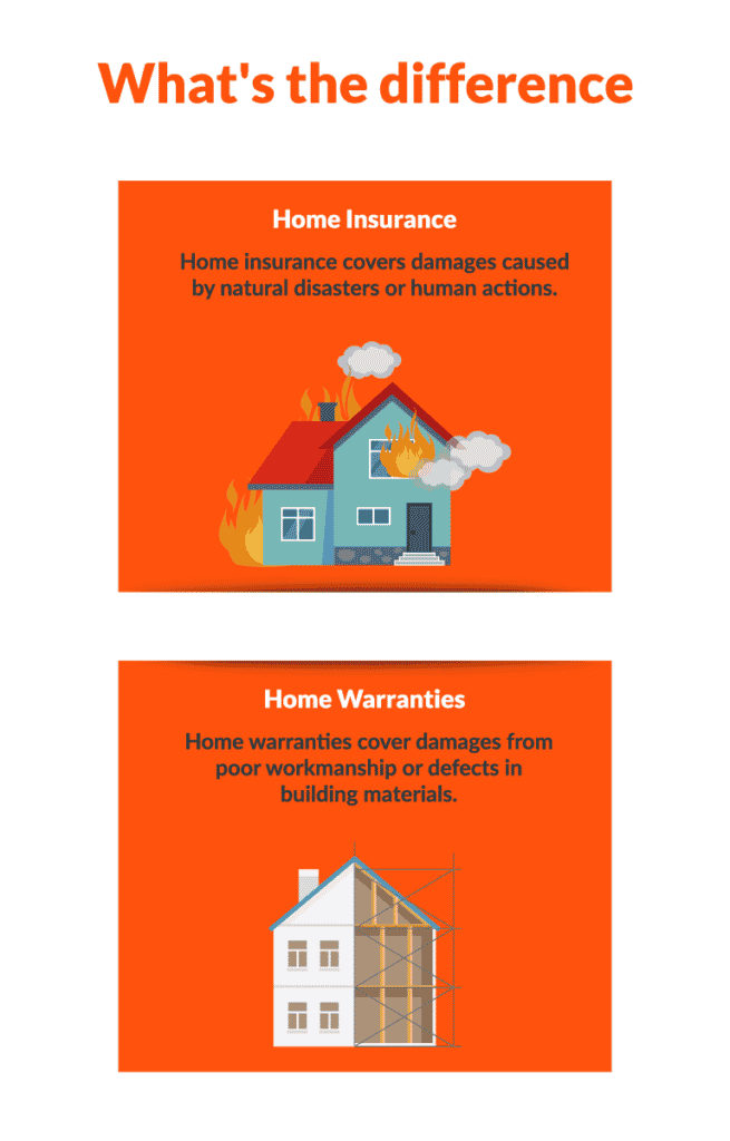 difference between home insurance and home warranties