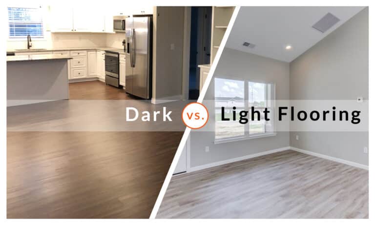 light vs. dark flooring comparison side by side