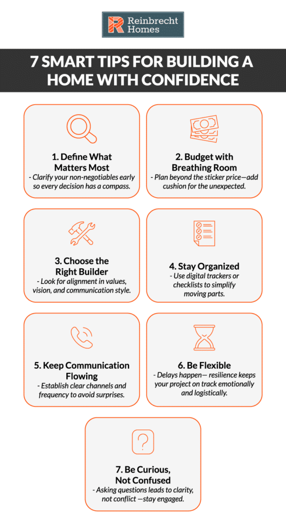 Seven expert tips for building a home confidently and efficiently.