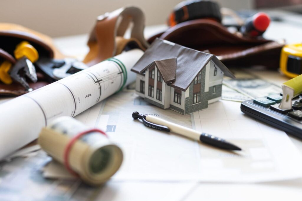Essential tools and blueprints for successful home building projects.