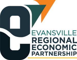 Evansville Regional Economic Partnership logo promoting local economic development and collaboration.