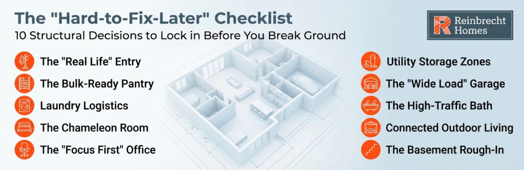 Essential checklist for homebuilding: 10 critical structural decisions before construction begins.