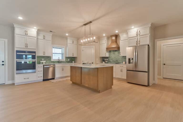 Stylish modern kitchen design with sleek cabinets and a spacious island for entertaining.