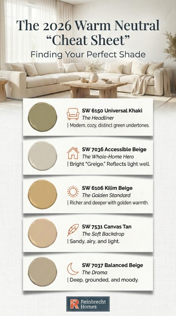 Explore the 2026 warm neutral color palette and find your perfect shade.