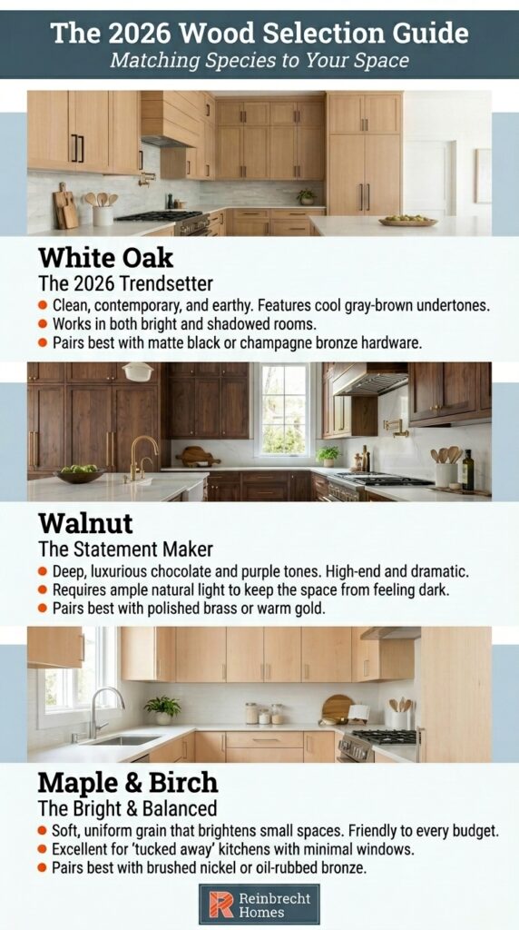 2026 wood selection guide for choosing the best wood species for your space.