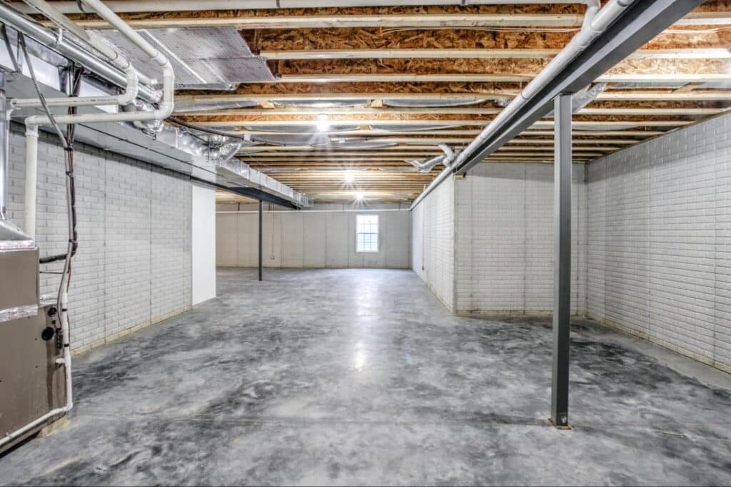 Transform your basement into versatile living and storage space.