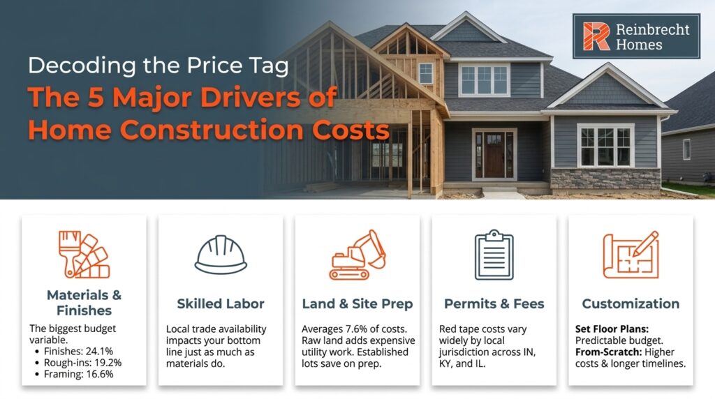 Home construction costs in Indiana explained: key factors affecting the price to build.