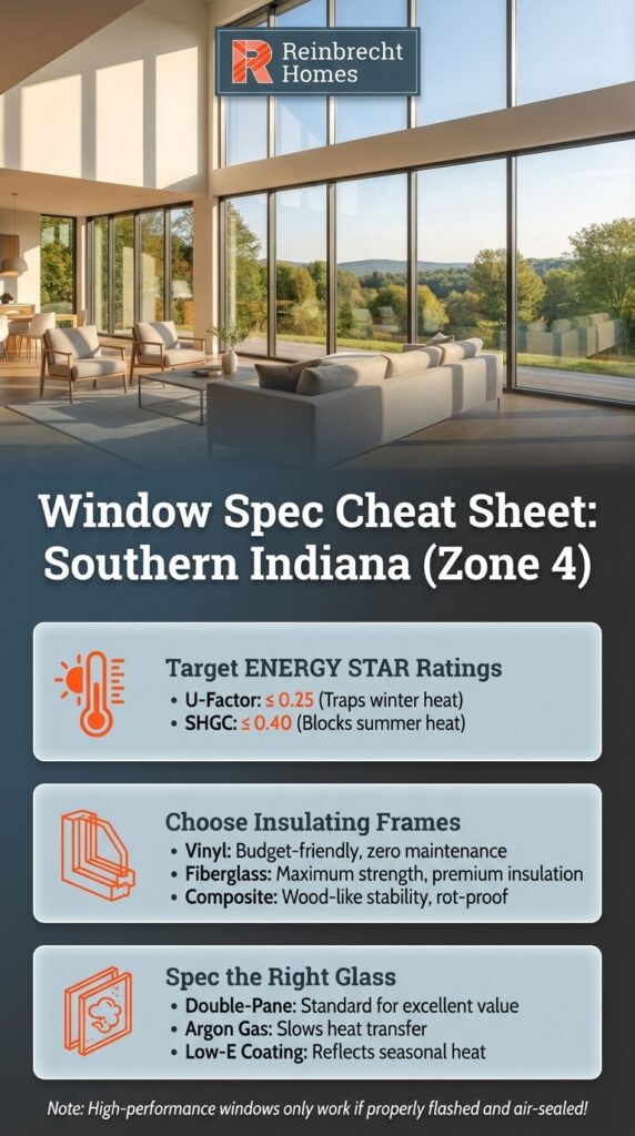 Guide to windows for new construction in Southern Indiana.