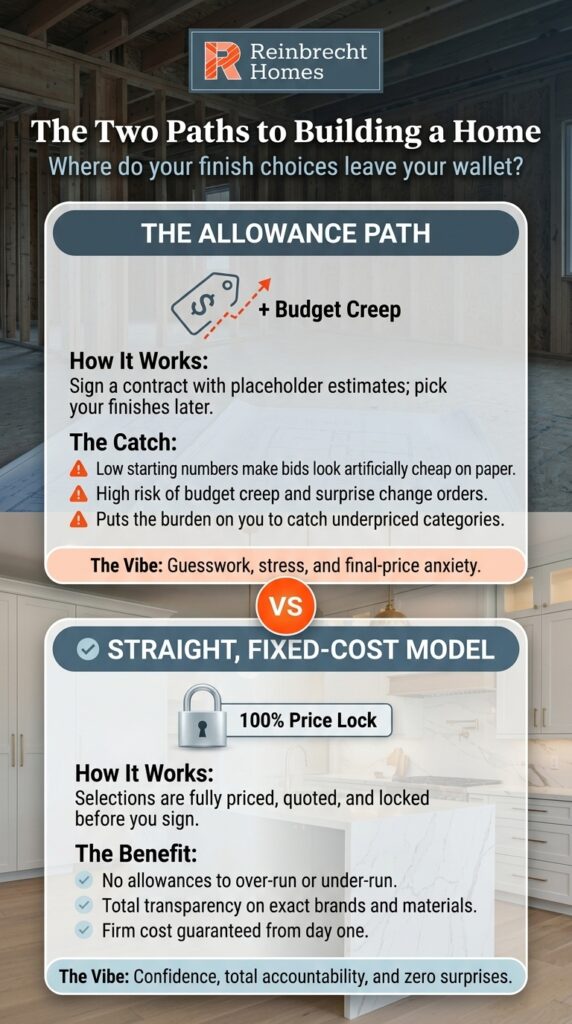 Builder allowances vs. fixed-cost model: Understand your construction budget options clearly.