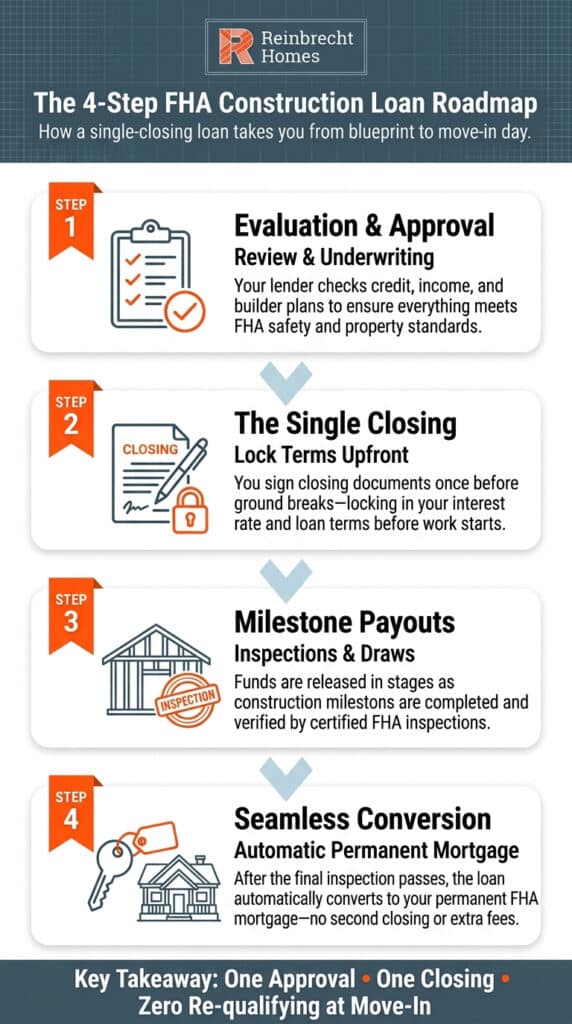 FHA construction loan roadmap: Steps for seamless building and financing from blueprint to move-in.