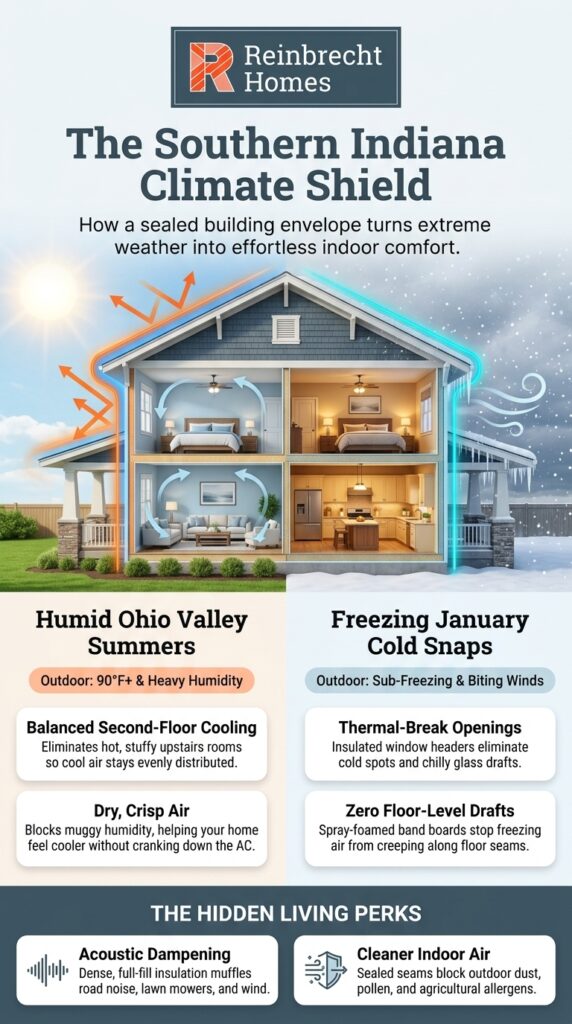 Energy-efficient construction in Southern Indiana offers comfort through advanced climate control features.