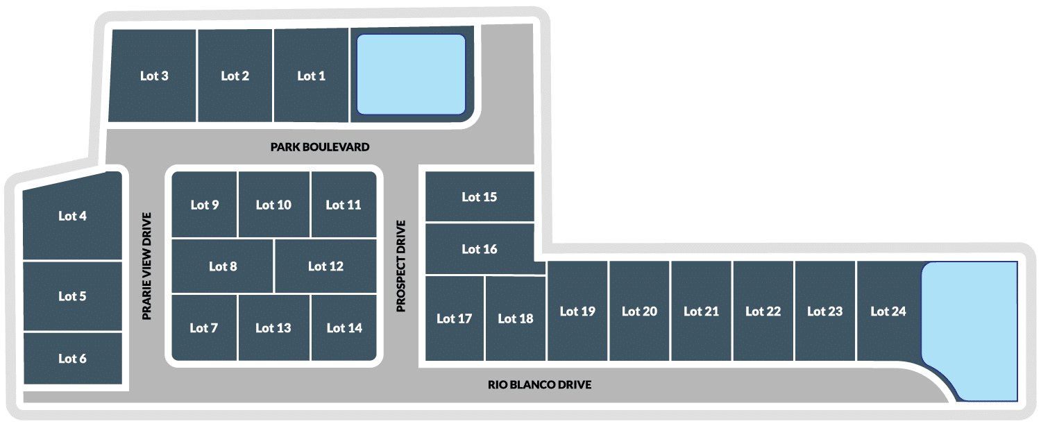 The Meadows at Parkview lot map, Petersburg, Indiana