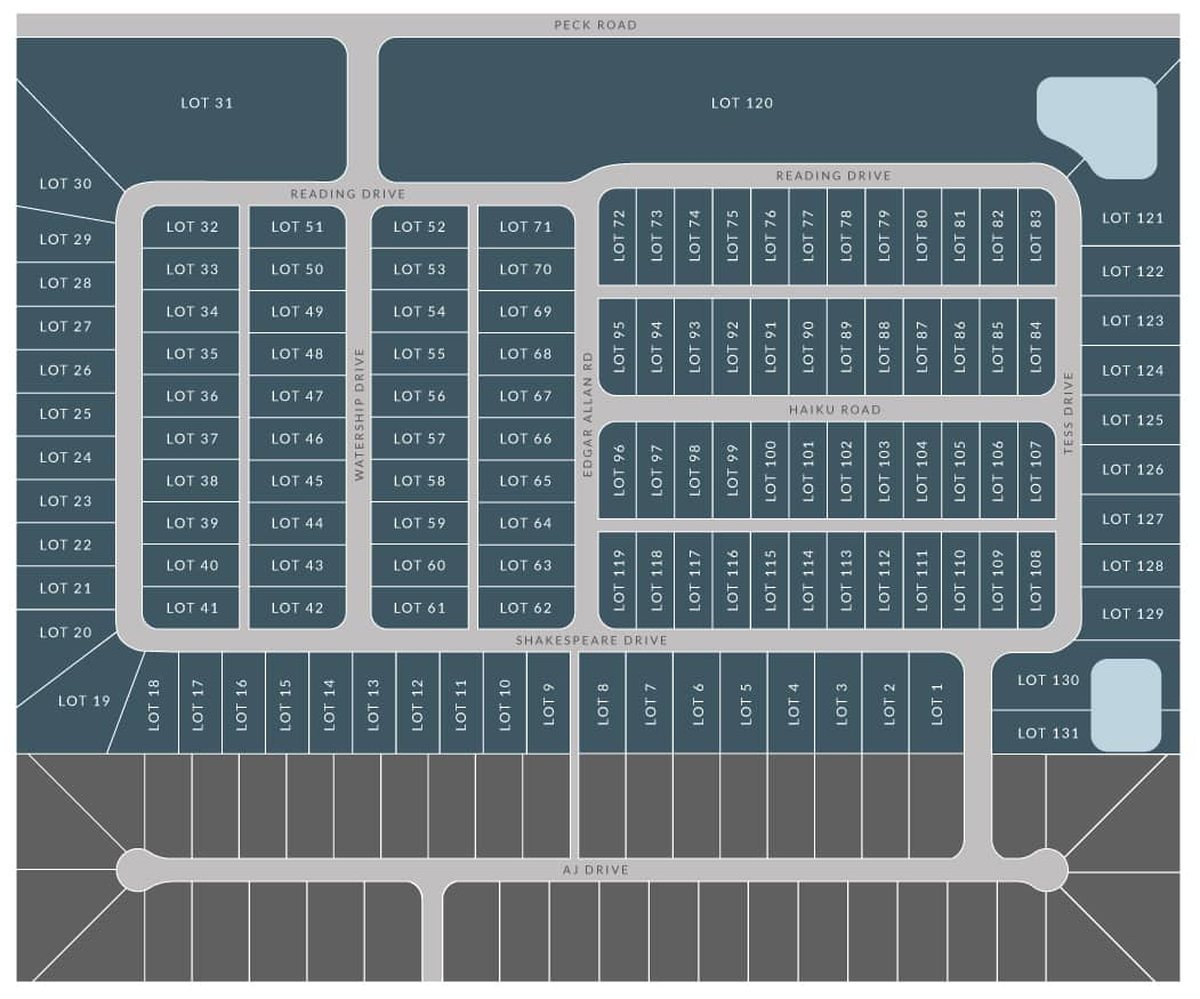 Poet Square lot map, Evansville, Indiana
