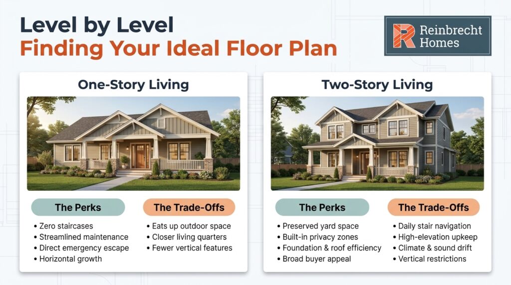 One-story vs two-story homes: compare benefits and drawbacks for your ideal living space.